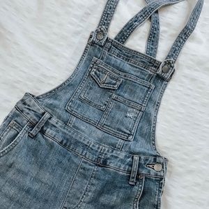 Free People Washed Denim Overall